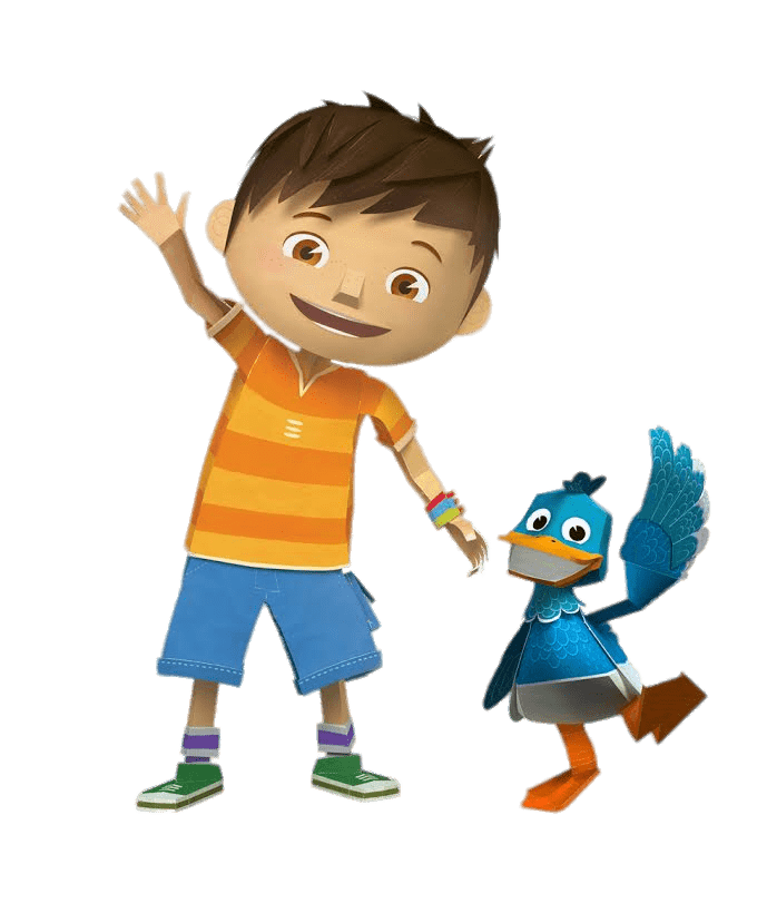 Zack and Quack Waving