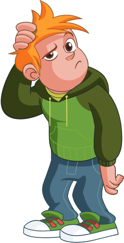 Bat Pat Character Leo Scratching Head