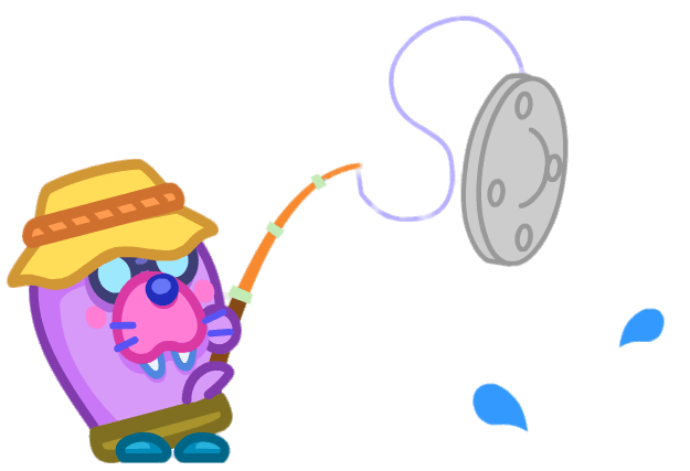 Cleetus the Seal With A Reel Caught A Manhole Cover