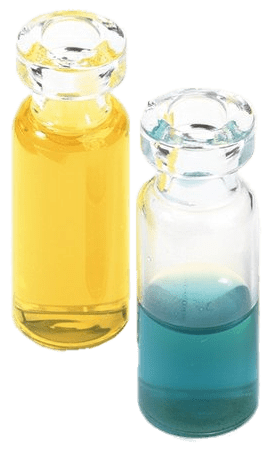Two Vials Filled With Coloured Liquid