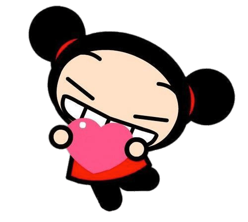 Pucca Holding Heart