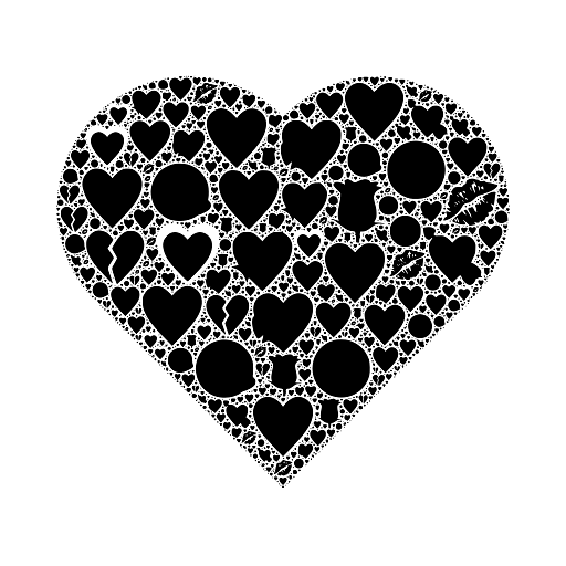 Love Decorated Heart with Drawings