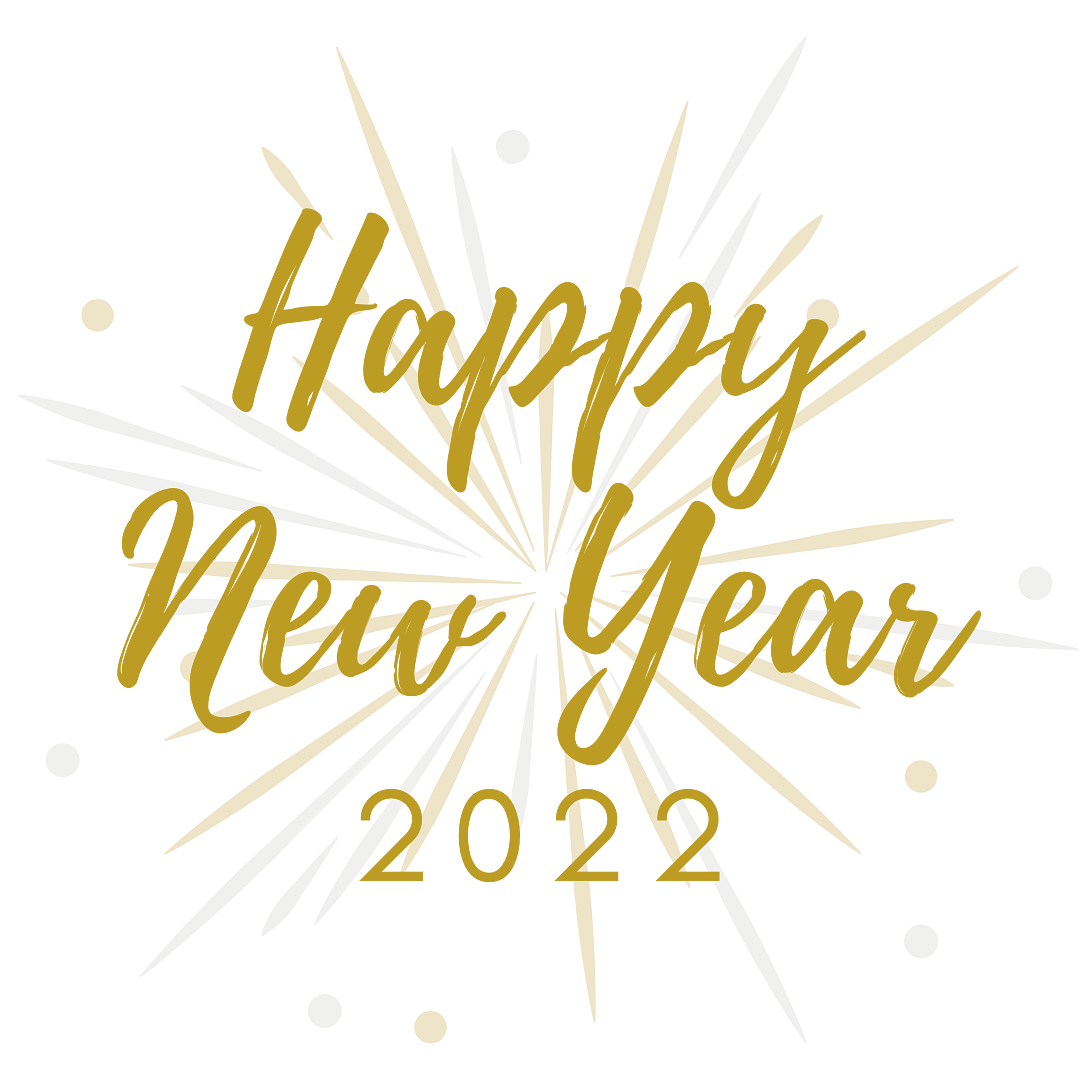 Happy New Year 2022 Exploding Fireworks Background Greeting Card