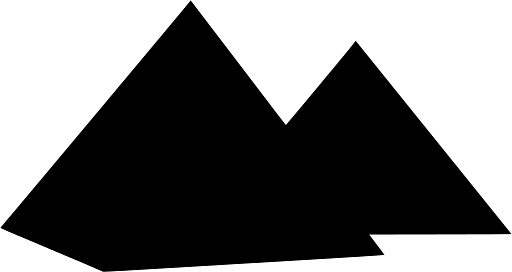 Egypt Silhouette of Two Pyramids