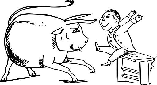 Edward Lear Drawing Angry Bull