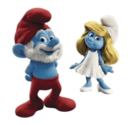 Papa Smurf and Smurfette