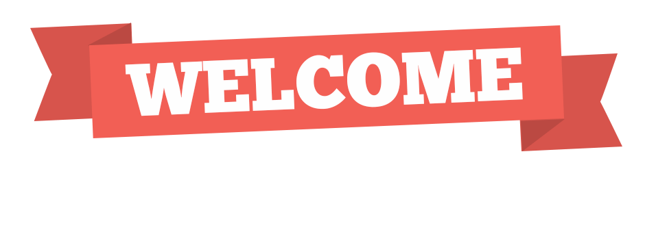 Simple Red Welcome Banner