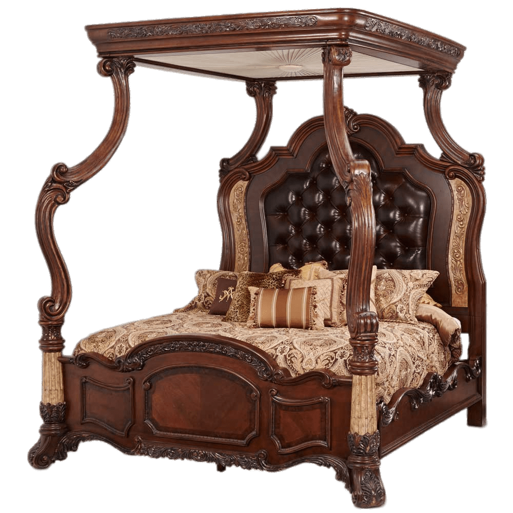 Heavy Wooden Canopy Bed