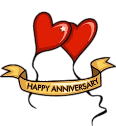 Happy Anniversary Heart Balloons