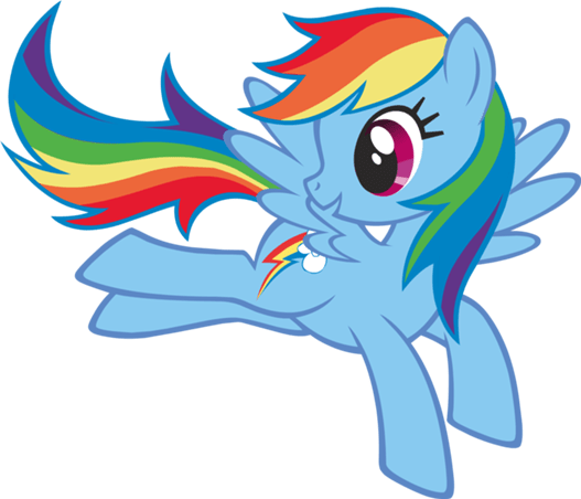 Rainbow Dash Looking Back