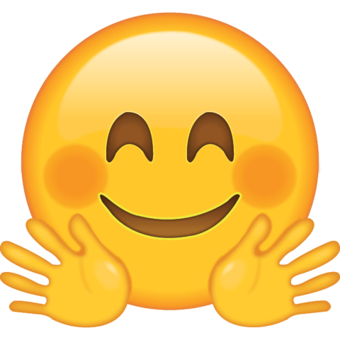 Smiling With Open Hands Emoji