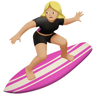 Female Surfer Emoji