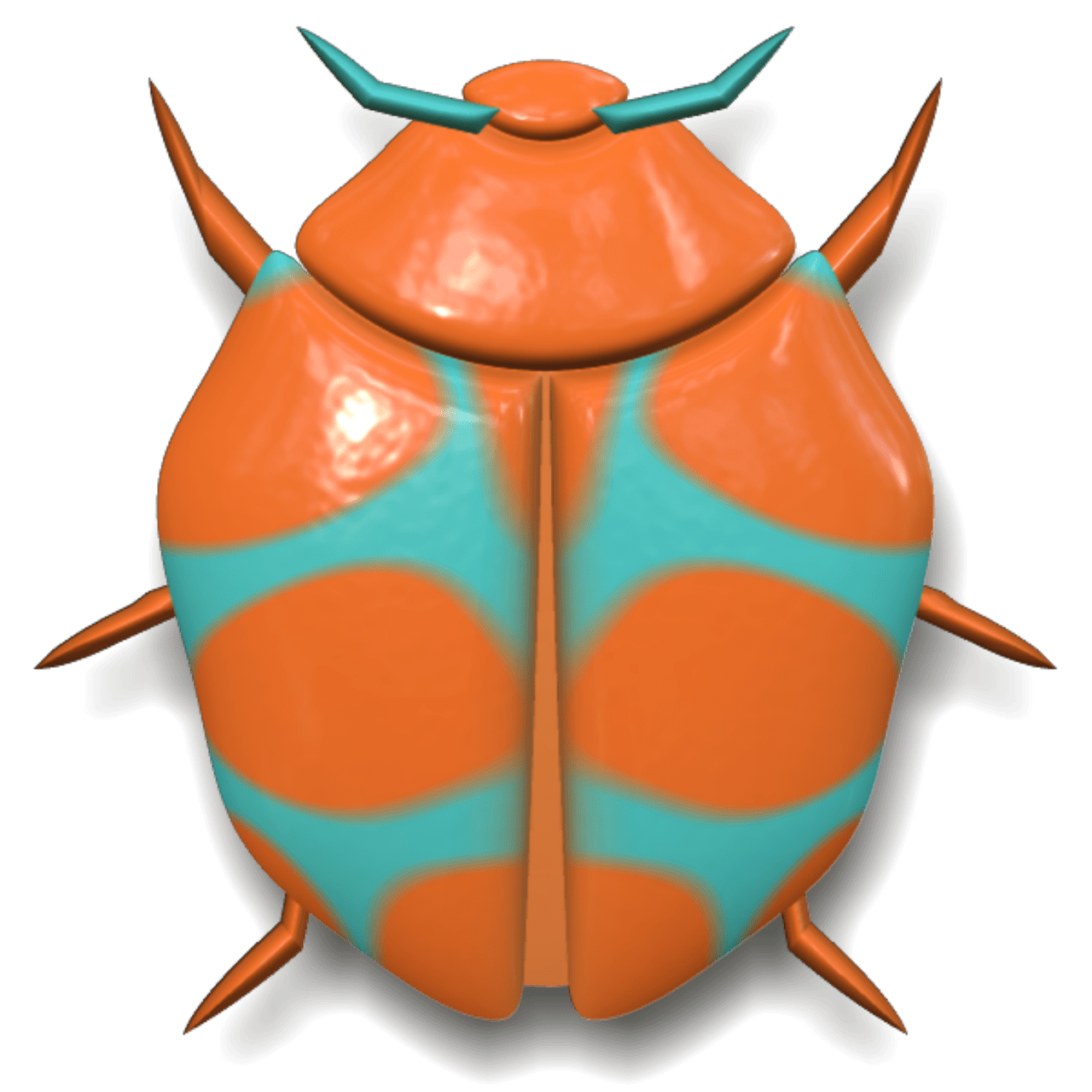 Ladybug Orange and Blue