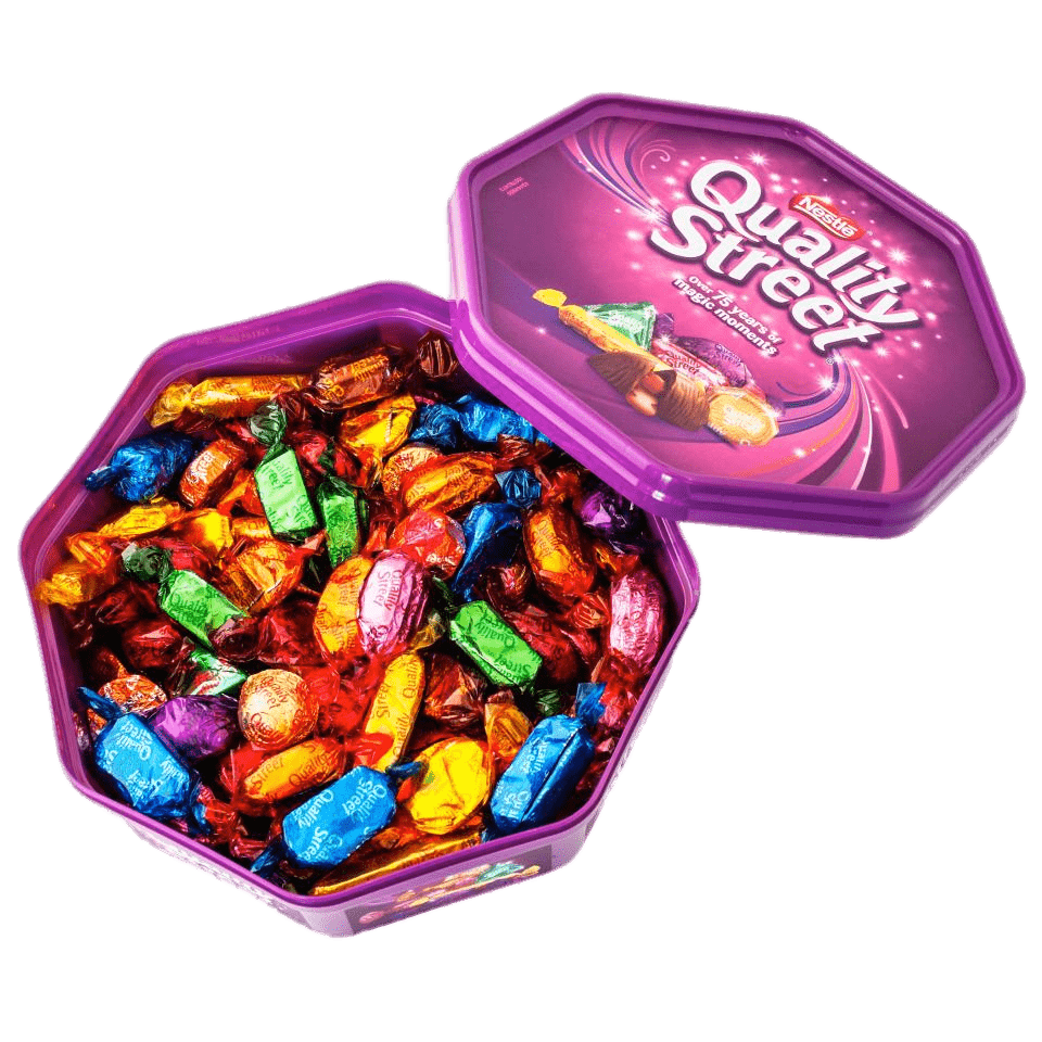 Open Quality Street Chocolate Box