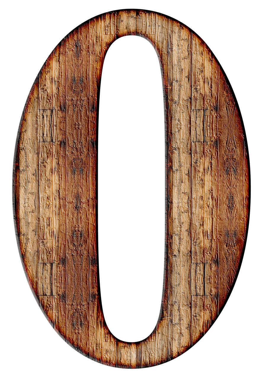 Wooden Number 0