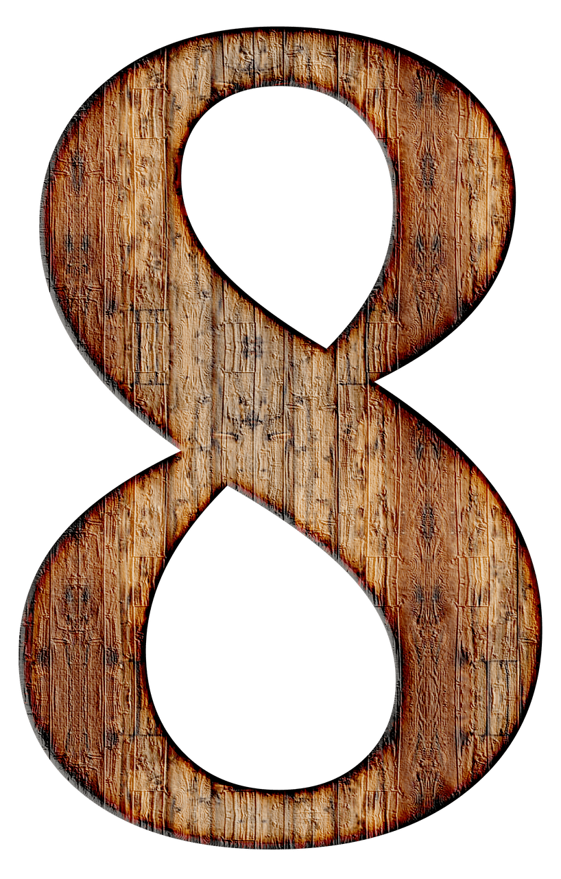 Wooden Number 8