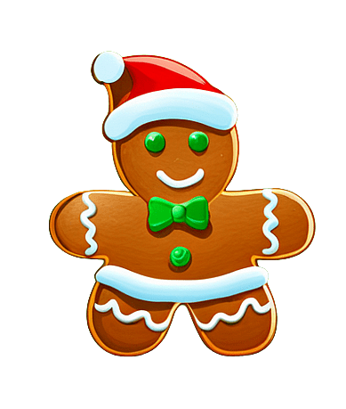 Gingerbread Man with Green Bow Tie