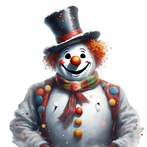 Clown Snowman