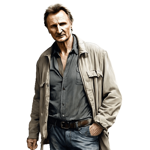 Liam Neeson posing