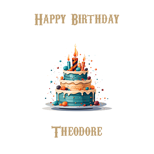 Happy Birthday Theodore, Personal Custom Message