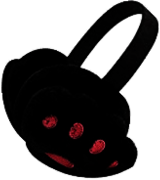 Cat Paw Black Earmuffs