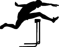 Hurdle Runner Silhouette