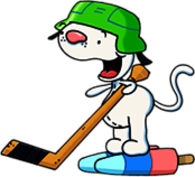 Binoo Playing Ice Hockey