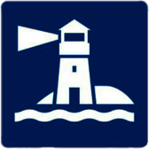 Square Lighthouse Sticker