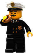 Lego Deputy Dunby Eating Bagel