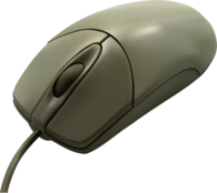 Vintage White Computer Mouse