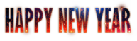 Happy New Year Fireworks Text