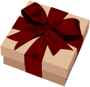 White Red Ribbon Gift