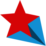 Red Blue Shooting Star