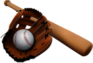 Baseball Glove and Bat