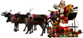 Santa Claus Sleigh Deer Gifts