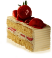 Strawberry Cake Slice