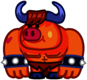 Lummox the Humongous Hogsnorter Looking Angry