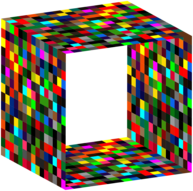 Multicoloured Open Cube
