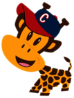 Julius Jr Character Clancy the Giraffe Wearing A Cap