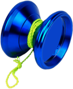 Blue Yo Yo Toy With Green String