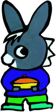 Trotro Holding A Cake