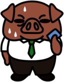 Aggretsuko Character Director Ton the Pig