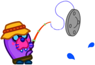 Cleetus the Seal With A Reel Caught A Manhole Cover