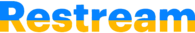Restream logo Ukrainian flag