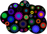 Cloud with Coloured Gears
