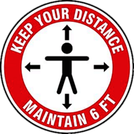 Keep Your Distance 6 Ft Sticker