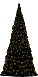 Christmas Tree Golden Baubles