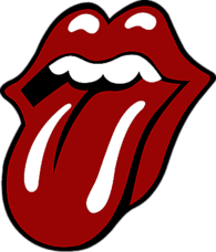 The Rolling Stones Logo Black Outline