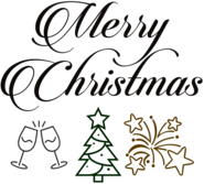 Merry Christmas Champagne Tree Fireworks