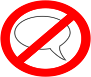 No Talking Empty Speech Bubble